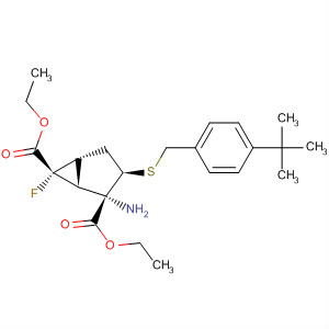 Bicyclo[3.1.0]hexane-2,6-dicarboxylic acid,2-amino-3-[[[4-(1,1-dimethylethyl)phenyl]methyl]thio]-6-fluoro-, diethylester, (1R,2S,3R,5R,6R)-