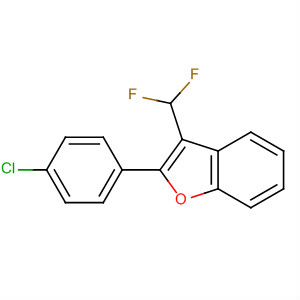 Benzofuran, 2-(4-chlorophenyl)-3-(difluoromethyl)- molecular structure