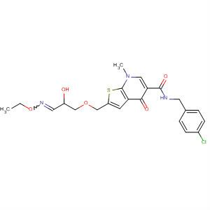 Thieno[2,3-b]pyridine-5-carboxamide,N-[(4-chlorophenyl)methyl]-2-[[3-(ethoxyimino)-2-hydroxypropoxy]methyl]-4,7-dihydro-7-methyl-4-oxo-