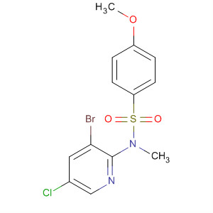 Benzenesulfonamide,N-(3-bromo-5-chloro-2-pyridinyl)-4-methoxy-N-methyl- molecular structure