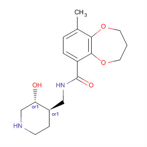 2H-1,5-Benzodioxepin-6-carboxamide,3,4-dihydro-N-[[(3R,4R)-3-hydroxy-4-piperidinyl]methyl]-9-methyl-, rel- molecular structure