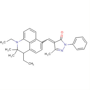 3H-Pyrazol-3-one,4-[(1,3-diethyl-2,3-dihydro-2,2-dimethyl-1H-perimidin-6-yl)methylene]-2,4-dihydro-5-methyl-2-phenyl- molecular structure