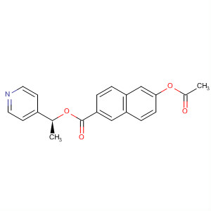 2-Naphthalenecarboxylic acid, 6-(acetyloxy)-, (1S)-1-(4-pyridinyl)ethylester molecular structure