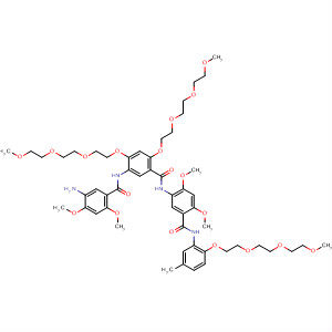 Benzamide,5-[(5-amino-2,4-dimethoxybenzoyl)amino]-N-[2,4-dimethoxy-5-[[[2-[2-[2-(2-methoxyethoxy)ethoxy]ethoxy]-5-methylphenyl]amino]carbonyl]phenyl]-2,4-bis[2-[2-(2-methoxyethoxy)ethoxy]ethoxy]- molecular structure