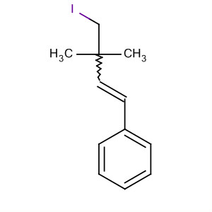 Benzene, (4-iodo-3,3-dimethyl-1-butenyl)- molecular structure