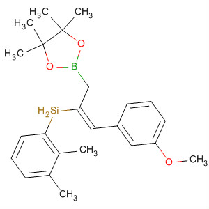 1,3,2-Dioxaborolane,2-[(2E)-2-(dimethylphenylsilyl)-3-(3-methoxyphenyl)-2-propenyl]-4,4,5,5-tetramethyl- molecular structure