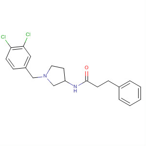 Benzenepropanamide, N-[1-[(3,4-dichlorophenyl)methyl]-3-pyrrolidinyl]- molecular structure