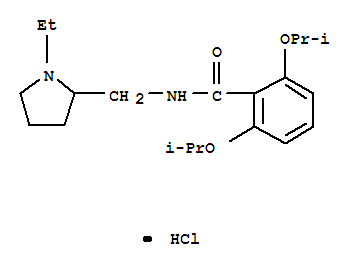 2,6-Diisopropoxy-N-(1-ethyl-2-pyrrolidinylmethyl)benzamide hydrochlori de