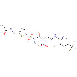 Butanoic acid, 4-[[3-chloro-5-(trifluoromethyl)-2-pyridinyl]amino]-,2-[[5-[(acetylamino)methyl]-2-thienyl]sulfonyl]hydrazide molecular structure