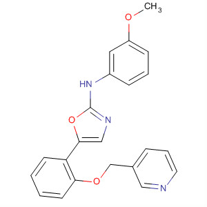 2-Oxazolamine, N-(3-methoxyphenyl)-5-[2-(3-pyridinylmethoxy)phenyl]- molecular structure