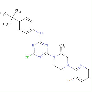 1,3,5-Triazin-2-amine,4-chloro-N-[4-(1,1-dimethylethyl)phenyl]-6-[(2R)-4-(3-fluoro-2-pyridinyl)-2-methyl-1-piperazinyl]-
