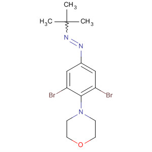 Morpholine, 4-[2,6-dibromo-4-[(1,1-dimethylethyl)azo]phenyl]- molecular structure