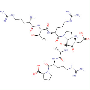 L-Proline,L-arginyl-L-threonyl-L-arginyl-L-a-aspartyl-L-prolyl-L-alanyl-L-arginyl- molecular structure