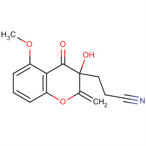 4H-1-Benzopyran-3-propanenitrile,b-hydroxy-5-methoxy-a-methylene-4-oxo- molecular structure