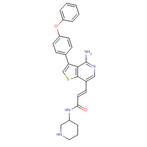 2-Propenamide,3-[4-amino-3-(4-phenoxyphenyl)thieno[3,2-c]pyridin-7-yl]-N-3-piperidinyl-, (2E)-