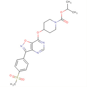 1-Piperidinecarboxylic acid,4-[[3-[4-(methylsulfonyl)phenyl]isoxazolo[4,5-d]pyrimidin-7-yl]oxy]-,1-methylethyl ester molecular structure