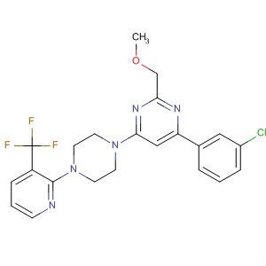 Pyrimidine,4-(3-chlorophenyl)-2-(methoxymethyl)-6-[4-[3-(trifluoromethyl)-2-pyridinyl]-1-piperazinyl]-