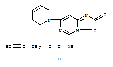 prop-2-yn-1-yl [7-(3,6-dihydropyridin-1(2H)-yl)-2-oxo-2H-[1,2,4]oxadiazolo[2,3-c]pyrimidin-5-yl]carbamate molecular structure