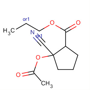 Cyclopentanecarboxylic acid, 2-(acetyloxy)-2-cyano-, propyl ester,(1R,2S)-rel- molecular structure