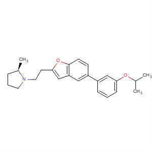 Pyrrolidine,2-methyl-1-[2-[5-[3-(1-methylethoxy)phenyl]-2-benzofuranyl]ethyl]-, (2R)- molecular structure