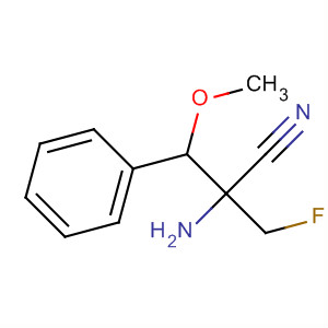Benzenepropanenitrile, a-amino-a-(fluoromethyl)-3-methoxy- molecular structure