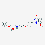 2-[4-[3-[[2-hydroxy-3-(3-methylphenoxy)propyl]amino]propoxy]phenyl]-8-methoxy-3-methylquinazolin-4-one molecular structure