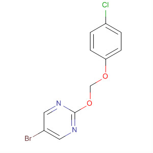 Pyrimidine, 5-bromo-2-[(4-chlorophenoxy)methoxy]- molecular structure