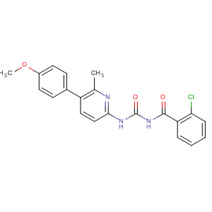 Benzamide,2-chloro-N-[[[5-(4-methoxyphenyl)-6-methyl-2-pyridinyl]amino]carbonyl]- molecular structure