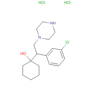 Cyclohexanol, 1-[1-(3-chlorophenyl)-2-(1-piperazinyl)ethyl]-,dihydrochloride molecular structure
