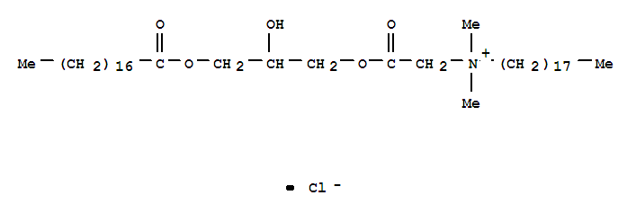 [2-[2-hydroxy-3-[(1-oxooctadecyl)oxy]propoxy]-2-oxoethyl]dimethyloctadecylammonium chloride molecular structure