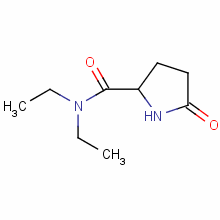 ()-N,N-diethyl-5-oxopyrrolidine-2-carboxamide molecular structure