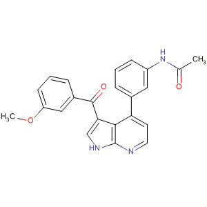 Acetamide,N-[3-[3-(3-methoxybenzoyl)-1H-pyrrolo[2,3-b]pyridin-4-yl]phenyl]- molecular structure