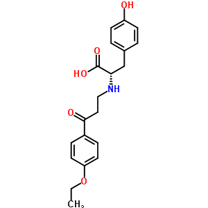 N-[3-(4-ethoxyphenyl)-3-oxopropyl]-L-tyrosine molecular structure