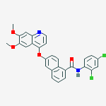 N-(2,4-dichlorophenyl)-6-(6,7-dimethoxyquinolin-4-yloxy)-1-naphthamide molecular structure
