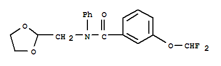 N-((1,3-DIOXOLAN-2-YL)METHYL)-3-(DIFLUOROMETHOXY)-N-PHENYLBENZAMIDE molecular structure
