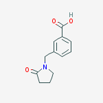 3-(2-Oxo-pyrrolidin-1-ylmethyl)-benzoic acid molecular structure