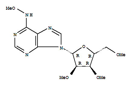 N(6)-methoxy-2,3,5-tri-O-methyladenosine molecular structure