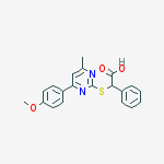 2-[4-(4-methoxyphenyl)-6-methyl-pyrimidin-2-yl]sulfanyl-2-phenyl-aceti c acid