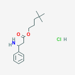 4,4-dimethylpentyl 3-amino-3-phenylpropanoate hydrochloride molecular structure