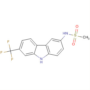 Methanesulfonamide, N-[7-(trifluoromethyl)-9H-carbazol-3-yl]- molecular structure