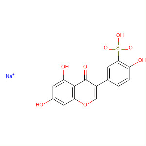 Benzenesulfonic acid,5-(5,7-dihydroxy-4-oxo-4H-1-benzopyran-3-yl)-2-hydroxy-, monosodiumsalt molecular structure