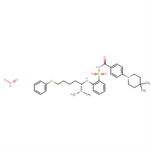Benzamide,N-[[4-[[(1R)-4-(dimethylamino)-1-[(phenylthio)methyl]butyl]amino]-3-nitrophenyl]sulfonyl]-4-(4,4-dimethyl-1-piperidinyl)- molecular structure