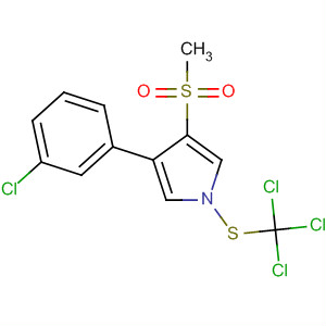 1H-Pyrrole,3-(3-chlorophenyl)-4-(methylsulfonyl)-1-[(trichloromethyl)thio]- molecular structure