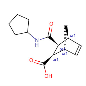 Bicyclo[2.2.1]hept-5-ene-2-carboxylic acid,3-[(cyclopentylamino)carbonyl]-, (1R,2R,3S,4S)-rel- molecular structure