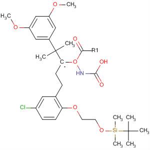 Carbamic acid,[3-[5-chloro-2-[2-[[(1,1-dimethylethyl)dimethylsilyl]oxy]ethoxy]phenyl]propyl]-, 1-(3,5-dimethoxyphenyl)-1-methylethyl ester molecular structure