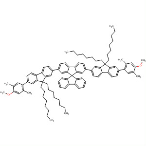 9,9'-Spirobi[9H-fluorene],2,7-bis[7-(4-methoxy-2,5-dimethylphenyl)-9,9-dioctyl-9H-fluoren-2-yl]- molecular structure