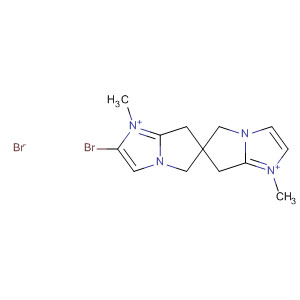6,6'(7H,7'H)-Spirobi[5H-pyrrolo[1,2-a]imidazolium], 1,1'-dimethyl-,dibromide molecular structure
