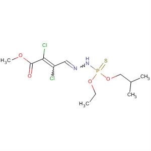 2-Butenoic acid,2,3-dichloro-4-[[ethoxy(2-methylpropoxy)phosphinothioyl]hydrazono]-,methyl ester molecular structure