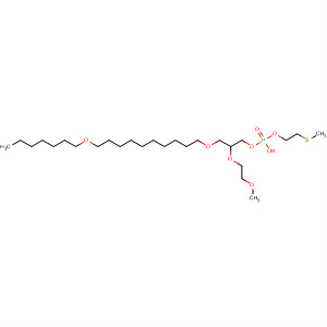 Phosphoric acid,mono[3-[[10-(heptyloxy)decyl]oxy]-2-(2-methoxyethoxy)propyl]2-(methylthio)ethyl ester molecular structure