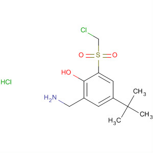 Phenol,2-(aminomethyl)-6-[(chloromethyl)sulfonyl]-4-(1,1-dimethylethyl)-,hydrochloride molecular structure